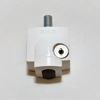 AXA oplegslot/cilinder wit 3012-20-98/8l