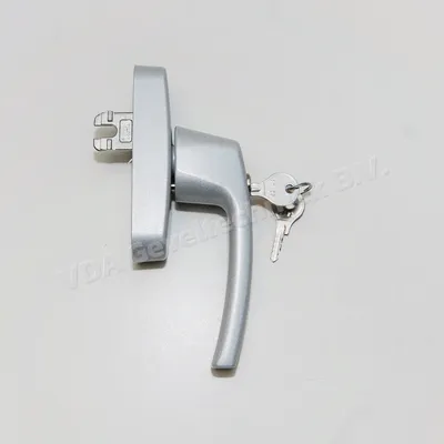 Roto alu raamkruk draaikiep afsluitbaar Zilver EV1 378843