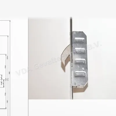 Buva meerpuntssluiting 6320R 55/72 V20 2090mm afgerond Links (greep) (klink) krukbediend