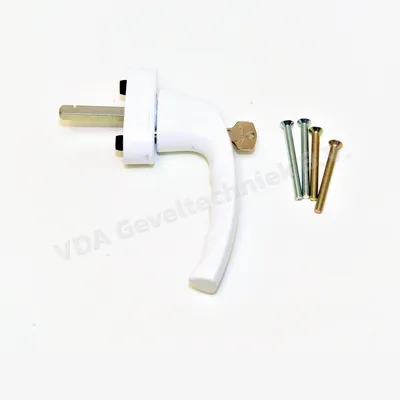 Hoppe DK raamkruk/raamgreep afsluitbaar stift 7x32 model Atlanta wit RAL9016