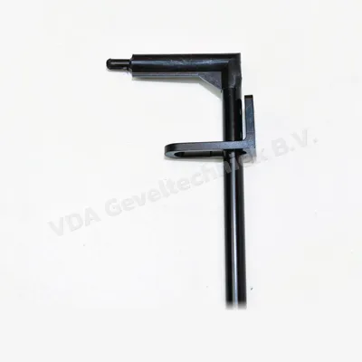 Bedieningsstok zwart lengte 1000mm incl. bocht 50mm t.b.v. ventilatie rooster 10mm