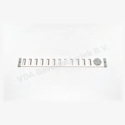 Schuifrooster aluminium met knop RAL9010 370x40mm