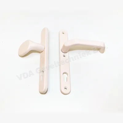 Hoppe Liverpool knop/duwer / kruk pc92 88G/3278/3276/1313G Ral 9001 Smal schild Veiligheidsbeslag