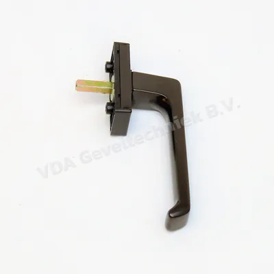 GU Raamgreep/raamkruk Manilla stift 7x30 mm Bruin met zwarte onderplaat
