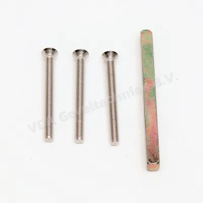 Stift 8x110mm 3x schroef M6 x70mm RVS inbus. Losse Krukstift