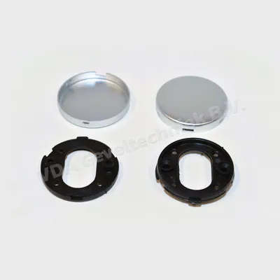 VDA set rozetten blind rond 53MMX6MM - INOX met grondplaatjes zonder schroeven