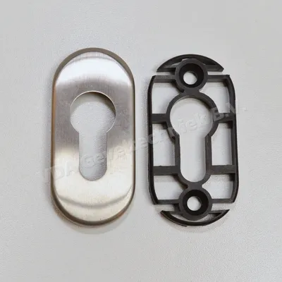 Rozet ovaal t.b.v. cilinder rvs/aluminium