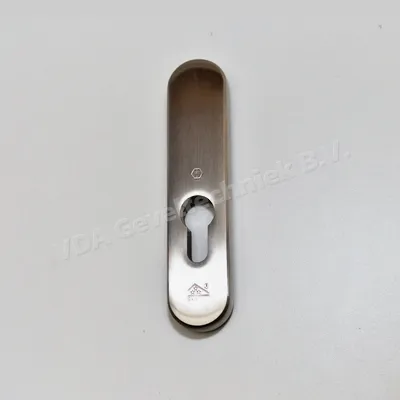 Hoppe cilinderrozet masief RVS 140x32x12mm ovaal met 2x schroef