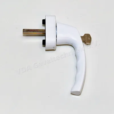Hoppe raamgreep/raamkruk afsluitbaar knop stift wit