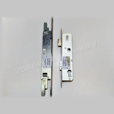 Schuco Dag en nacht slot Drn 35 / 98 / 10 / F24 x 260 mm RVS met voorstand 5 mm + tegenkast paniekfunctie met stolp aansluitingen boven/onder M10
