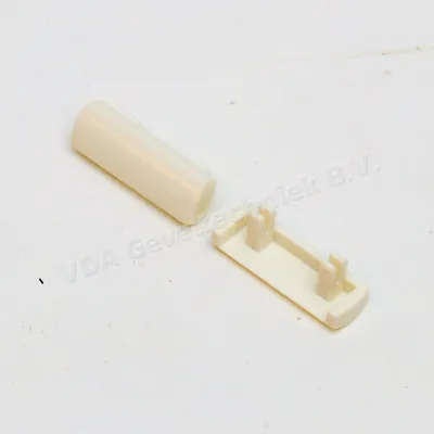 Afwaterkapje wit L38 H12 -25 (prijs per stuk, minimale afname 10 stuks)