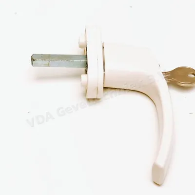 GU raamgreep/raamkruk stift 7x40 mm RAL9001 afsluitbaar
