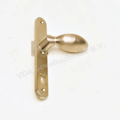 WSS May Knop 0738 op Schild 6011 Binnen PZ 92 Draaibaar RVS Mat geborsteld