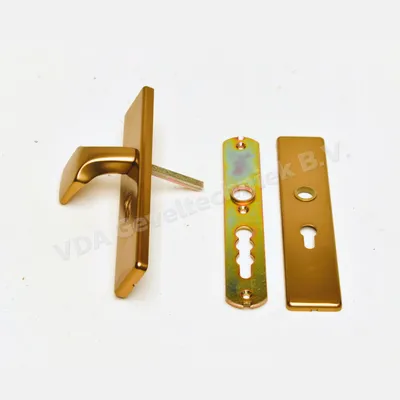 Hoppe Voordeurschild met knop/duwer veiligheids PZ55 mm F4 Brons 61G/2221/2220 max deurdikte 42 mm