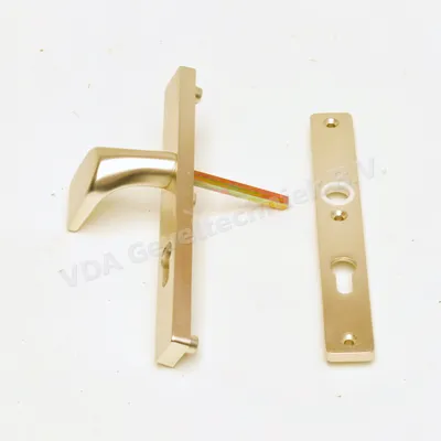 Hoppe Voordeurschild met knop/duwer veiligheids binnen buiten PZ72 mm. EV1 links