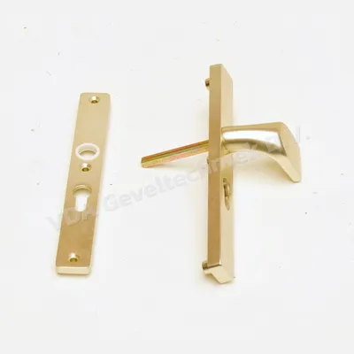 Hoppe Voordeurschild met knop/duwer veiligheids binnen buiten zonder kruk PZ72 mm max deurdikte 42 mm EV1 rechts