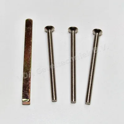 Stift 8x120 mm incl. 3 stuks schroeven M6x80mm RVS schroef