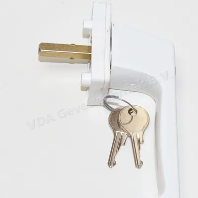 GU raamgreep / raamkruk wit 7x32 mm afsluitbaar (klink) (hendel)