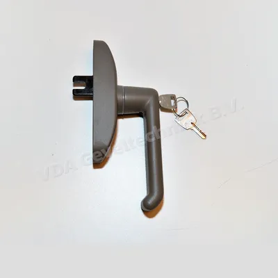 Sobinco alu raamkruk/handgreep met vork RAL7006 30000-657-CYL Afsluitbaar