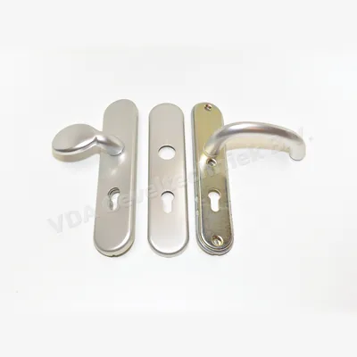 Hoppe Marseille duwer/kruk op schild. PC72 Zilver/EV1. 3919522