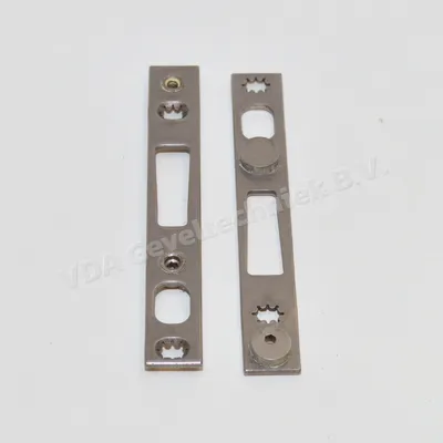 KFV onderdeel verstelbare haak / pen sluitplaat voor profiel RVS 140 x 20 mm