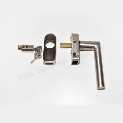 F.S.B. onderdeel raamkruk/raamgreep RVS afsluitbaar met ingebouwde cilinder 7 x 30 mm (klink) (hendel)