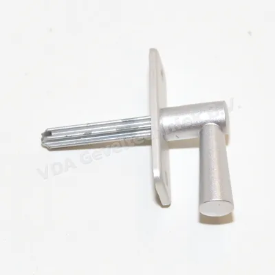 Nemef noxon greepje met rozet . sterstift verlengd voor 60 mm dikte raam / deur F1