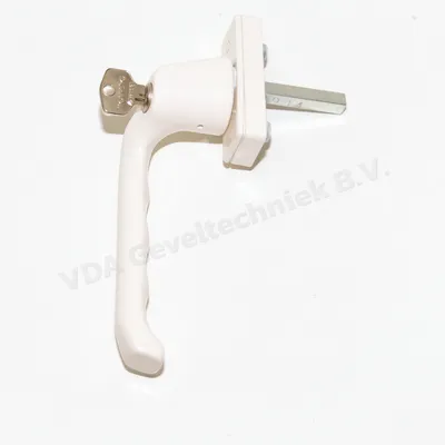 Hoppe London raamkruk afsluitbaar links verkropt RAL 9001. 7x40MM