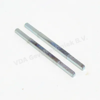 KRUKSTIFT DREXELIUS verloop 9MM = 85 mm --- 8 mm 2 x 40 mm totale lengte 165mm