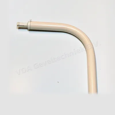 Bedieningsstok creme lengte 1000mm met gebogen bocht 75mm t.b.v. ventilatie rooster 10mm (uitlopend artikel)