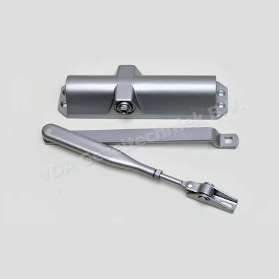 NHN Deurdranger met arm + bevestigingsmat. Links Rechts Zilver Type NO.350