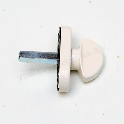 HvN KNOP 731 OP ROZET TBV BEUGELSLOT RAL9001 KLIKROZET OVAAL HOH 43 MM