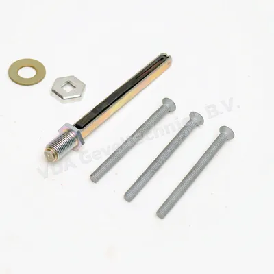 Hoppe Krukstift met schroefgedeelte voor Buiten vastschild Duwer 8x100 mm met 3x schroef M6x80 mm