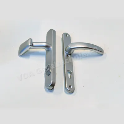 Ami Deurduwer/deurkruk langschild Buiten/Binnen Vrpl.257x 37- 32mm pc92 kerntrekbeveiliging SKG** incl. krukstift 8 x 90 mm , 3 x schroef M6 x 70 mm RVS , deurdikte 55-60 mm