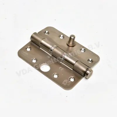 Axa schijflager scharnier rvs afgerond met dievenklauw 113x35x3 mm