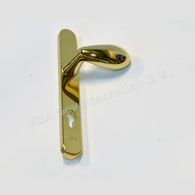 May Duwer 732 OP 6023 Buitenschild PZ92 Goud SKG*** OVAAL MASSIEF SCHILD 257 x 31 x 12 mm