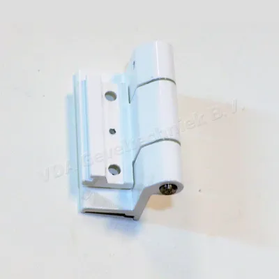 GreenteQ klepraam scharnier 2466-01 Groef: 14-18. Ral 9010 Lengte= 68 MM.Ter behoeve van aluminium ramen.