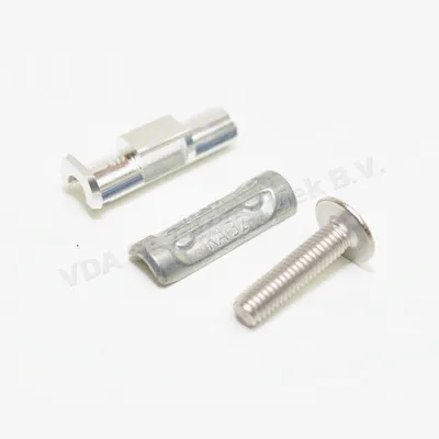 Schuco Klemmanker M6 set a 1 stuks tbv. Rollenband scharnieren ADS 65 HD, ADS 70 HD, ADS 75 HD.HI