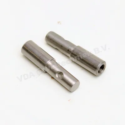 Hautau Geze Draadeind koppelstuk Verloopstuk RVS M8 naar rond 10 mm totaal 50 mm