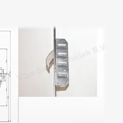 Buva meerpuntssluiting 6220 65/72/20x1772 mm Rechts krukbediend 2x haak (greep) (klink) afgerond