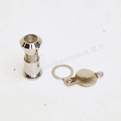 Dulimex Deurspion. Max Deurdikte 18-30mm Chrome deurkijker. Gat maat 12