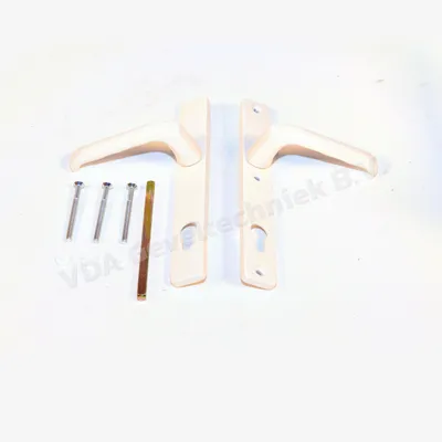 Hoppe smalschild kruk/kruk mm binnen / buiten PZ92 Ral 9001 Creme