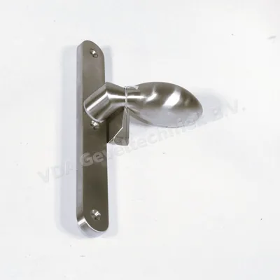 WSS Duwer 0738 draaibaar op schild 6011 Binnen blind RVS Mat SKG*** afgerond