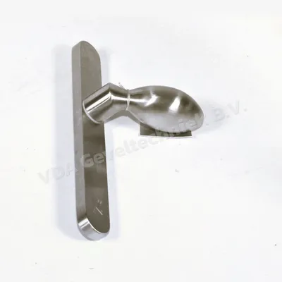May Duwer 0738 draaibaar op schild 6011 Buiten blind RVS Mat SKG*** afgerond