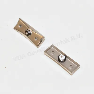 HvN DEURBEL M-8005-C SMAL RECHT RVS GEBORSTELD KNOP CHROOM