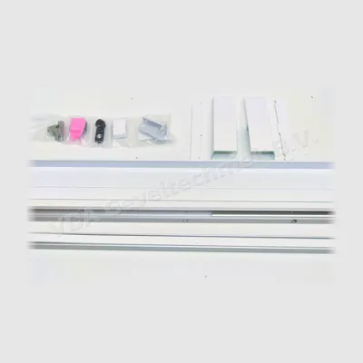 Hautau Set HKS 200 Z 1250 Wit Rail Geleider Kap en eindkappen wit. 218997