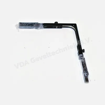 WW Weidtmann Roto hoekoverbrenging met 2x padnok (Eckumlenkung) zwart 160 x 160 mm