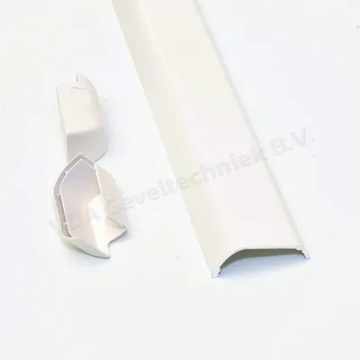 Siegenia afdekkap set met eindstukken PSK 160 Gr. 130 creme Ral9001