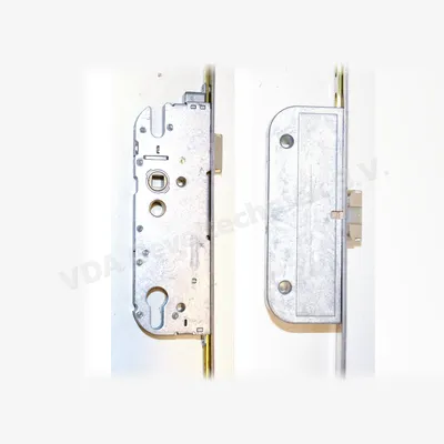 GU Meerpuntssluiting Automaat Paniek Klasse A Drn 45 / 92 / 8 / F20 x 2285 mm RVS 2 x Blokschoot HoH boven 730 onder 760 mm Geen Nachtschoot