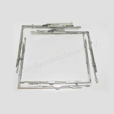 Hautau Atrium HKS 200 Z 4 delige Hoekoverbrengingsset PVC As-13 bestaande uit OR-210011 / UR 210863 / GOR 210023 / GUR 210869 Eckumlengkung